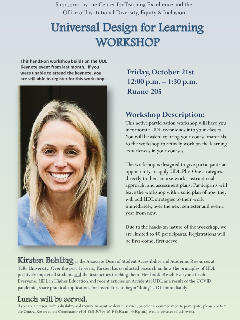 Universal Design for Learning Workshop – The Center for Teaching ...