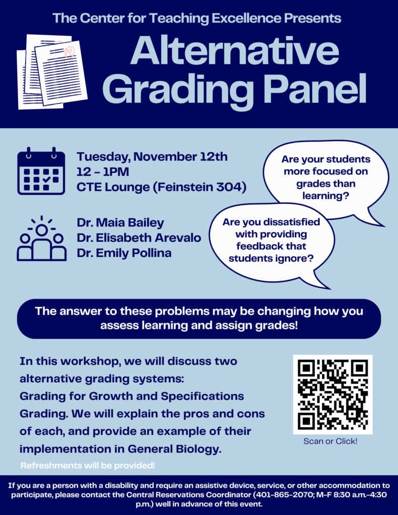 Alternative Grading Panel flyer